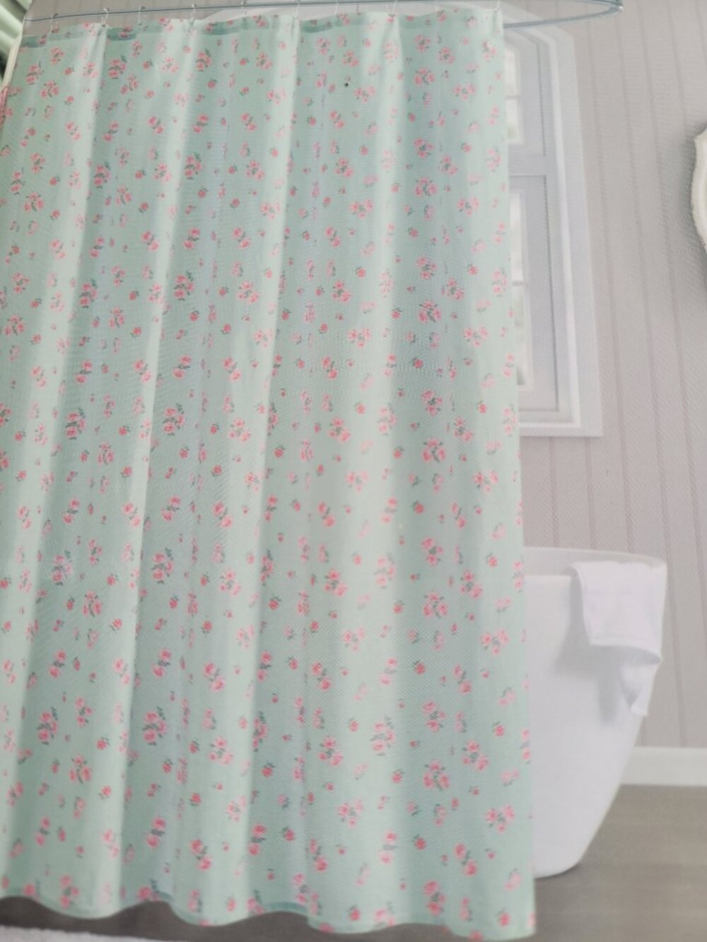 Laura Ashley "Ditsy Floral" Shower Curtain 72" x 72" Shabby Chic New With Tags